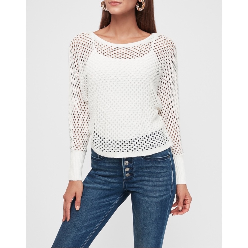EXPRESS Open Stitch Dolman Sweater
